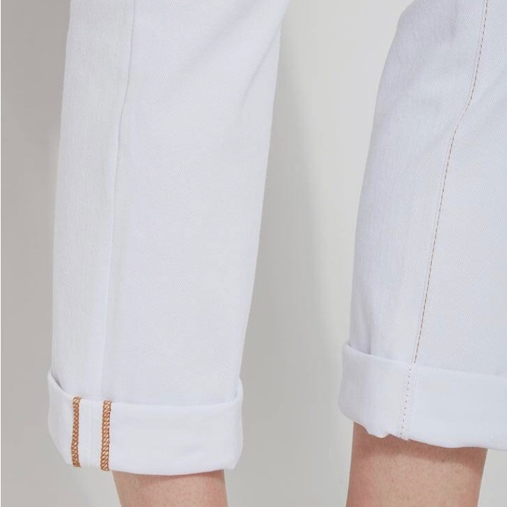 Lyses cropped boyfriend denim with pockets white